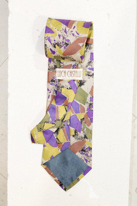 GEOMETRIC SILK TIE