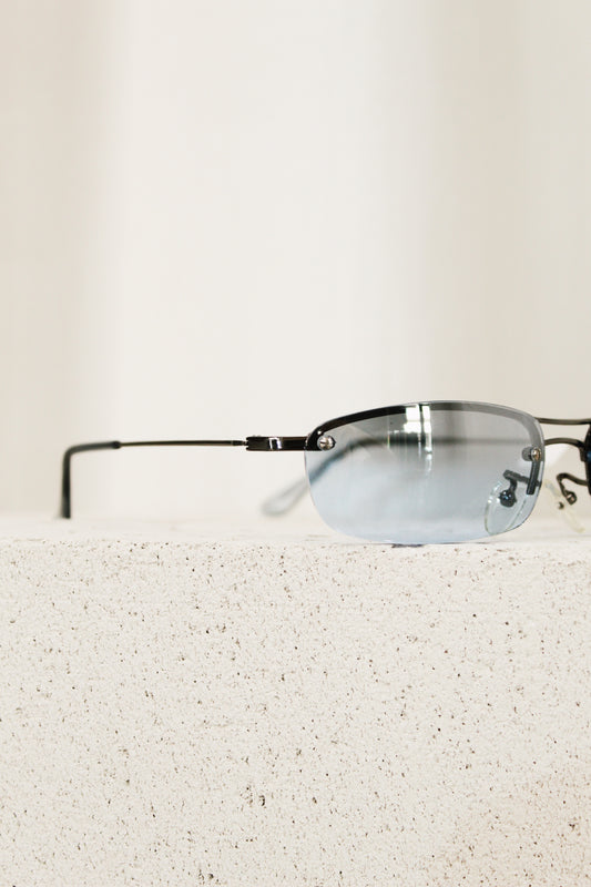 1990's Oval Blue Sunnies