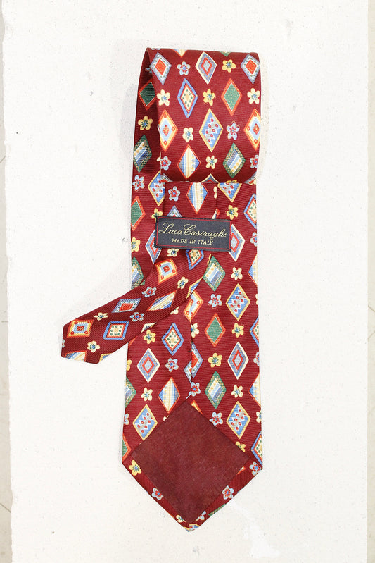 GEOMETRIC SILK TIE