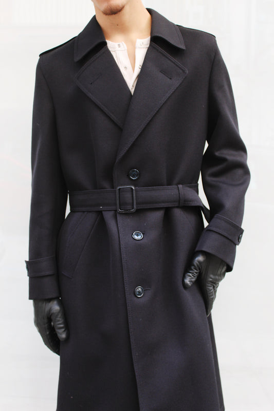 1970s Navy Maxi Overcoat