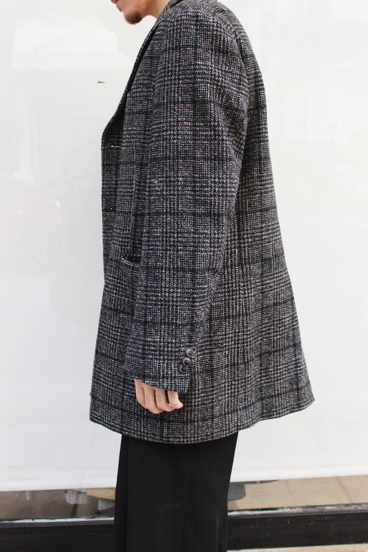 Gray Checkered Overcoat