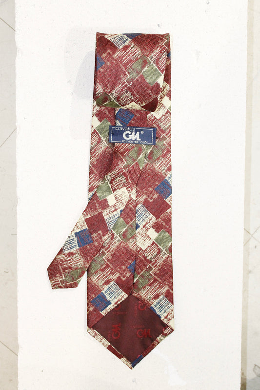 GEOMETRIC SILK TIE