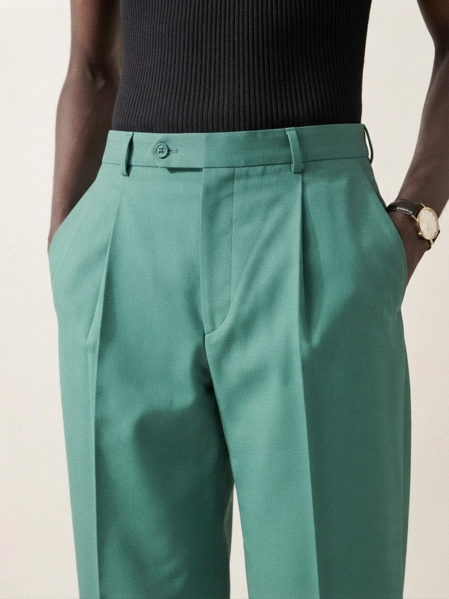 Aqua Green Pleated