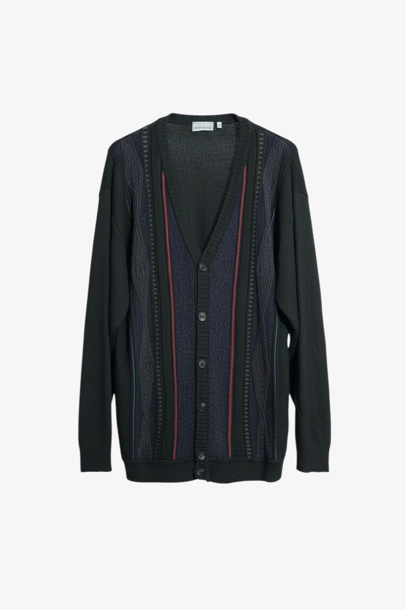 Striped Ash Gray Cardigan