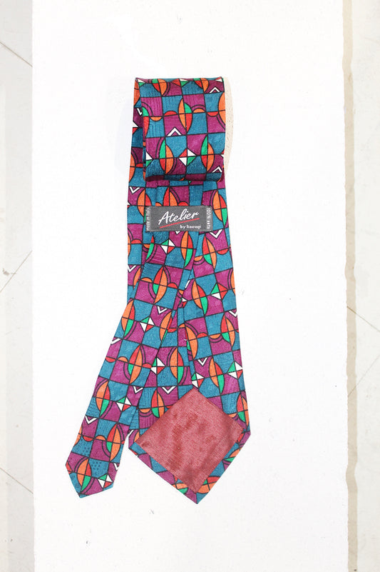 GEOMETRIC SILK TIE