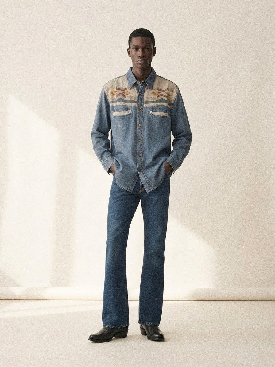 Aztec Denim Shirt