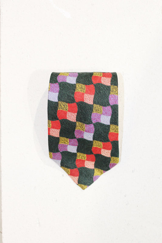 GEOMETRIC SILK TIE