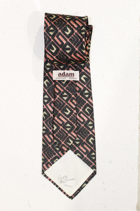 GEOMETRIC SILK TIE