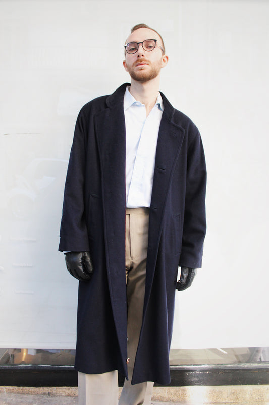 Maxi Navy Overcoat
