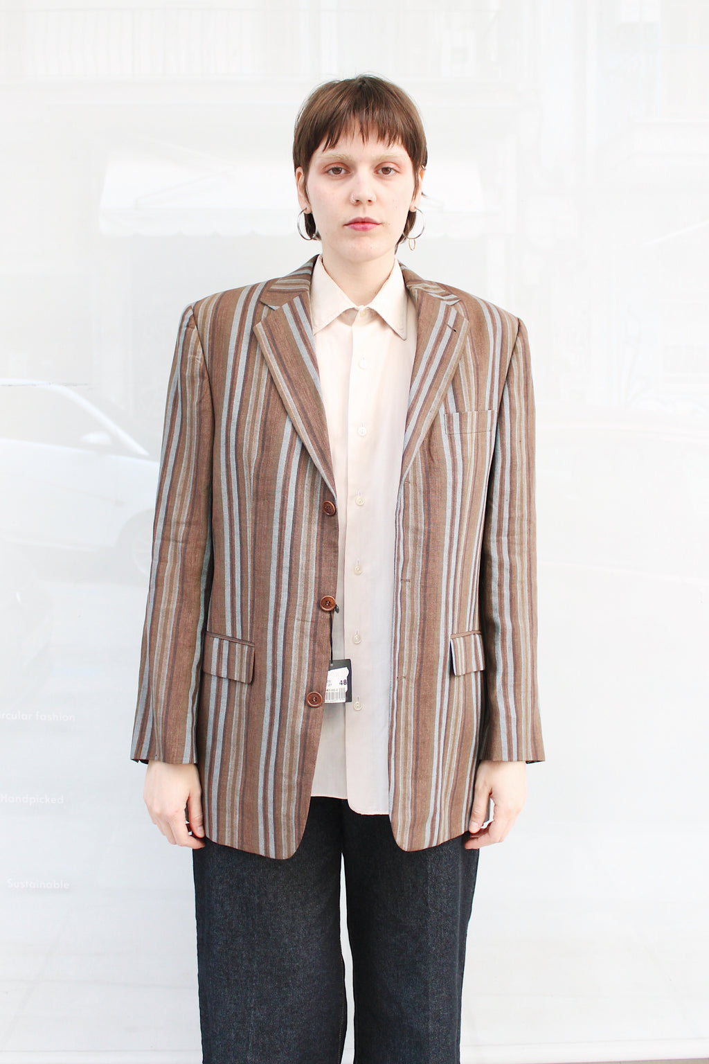 Striped Linen Blazer