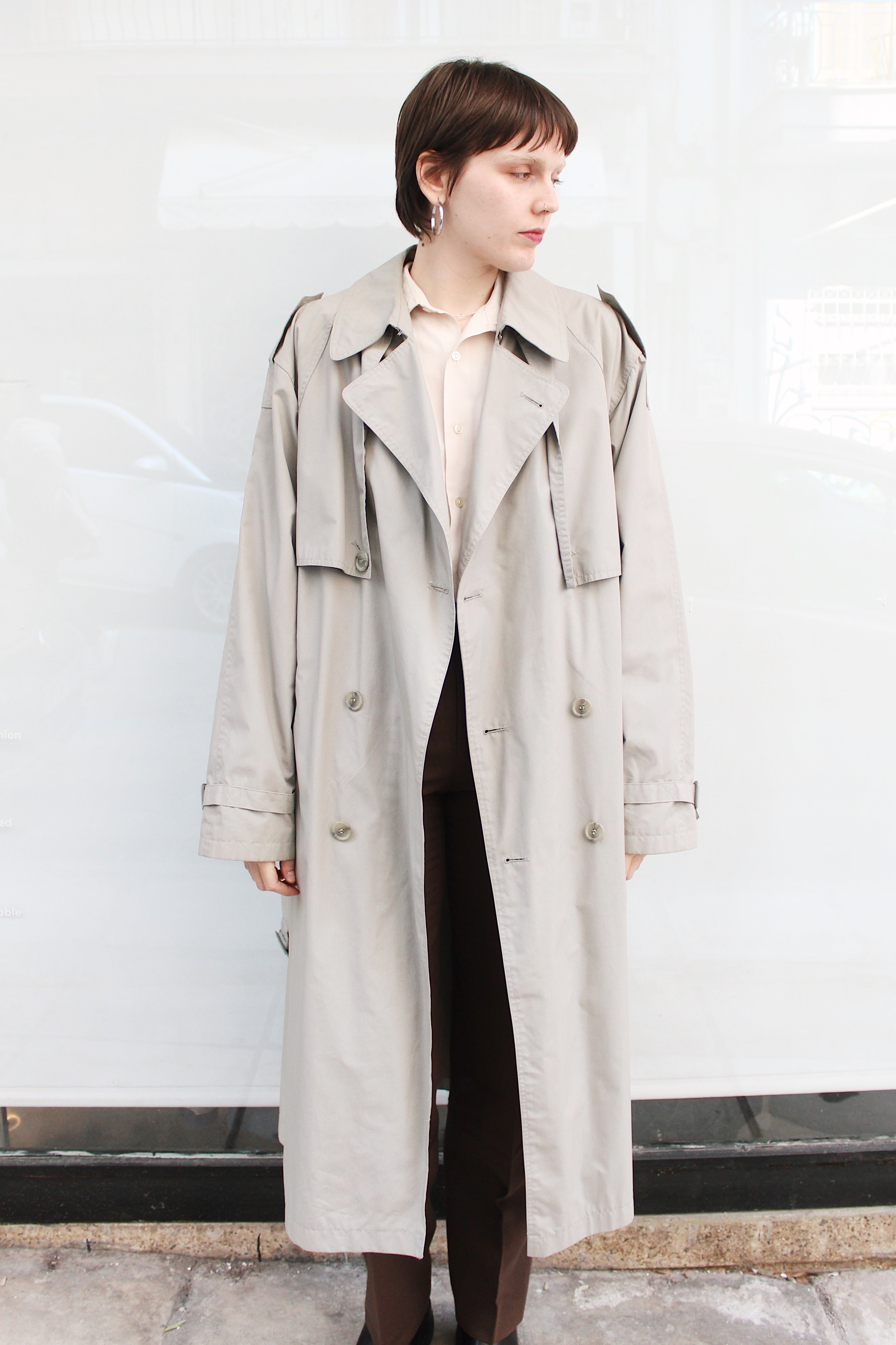 Dark Beige Trench Coat