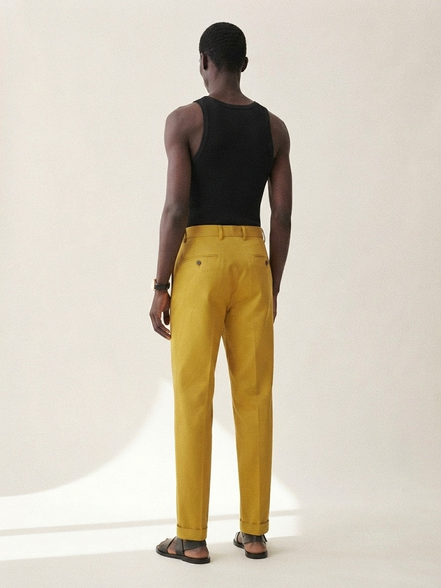 Mustard Yellow Pleated