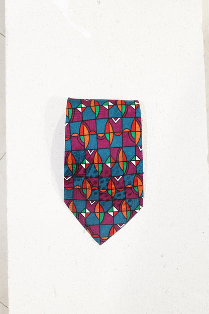 GEOMETRIC SILK TIE