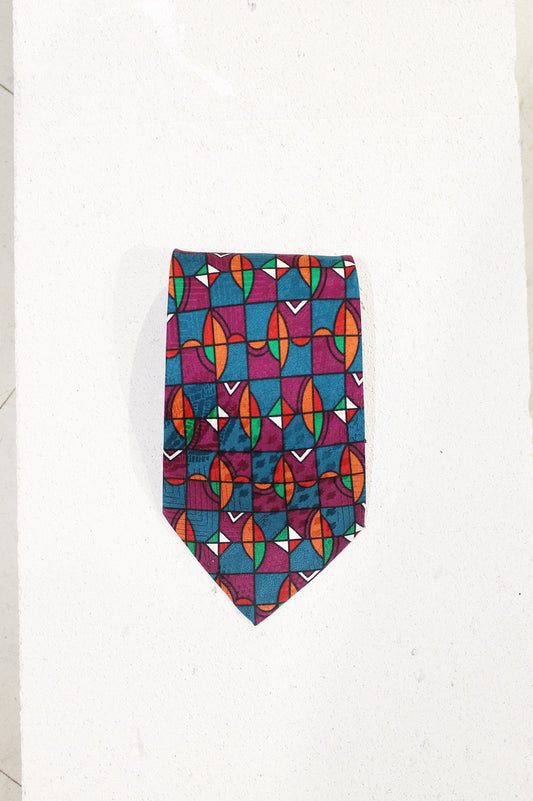 GEOMETRIC SILK TIE