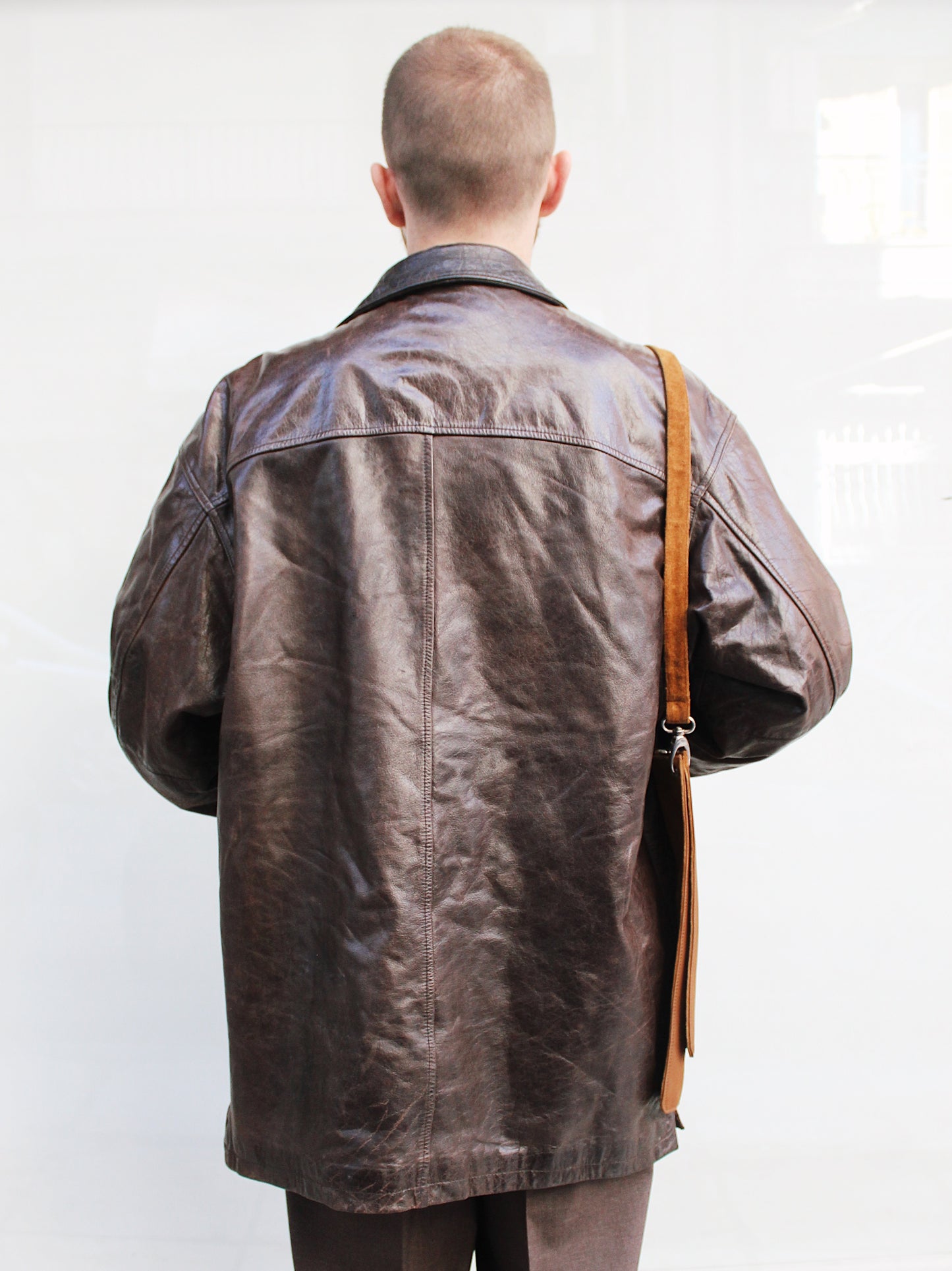 COLLARED LEATHER JACKET