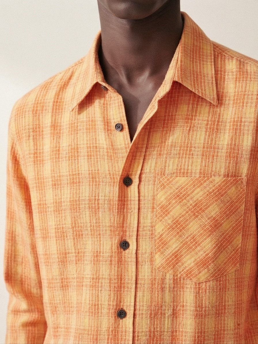 Orange Plaid Long Sleeve