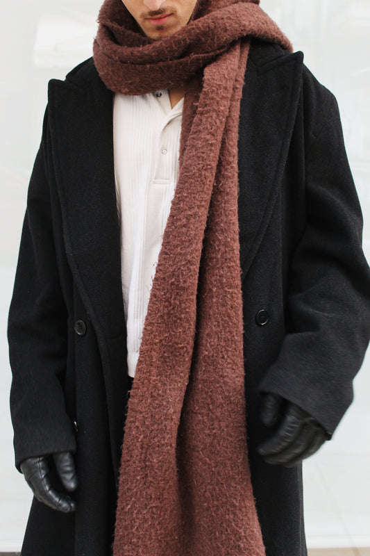 Black Double Breasted Overcoat