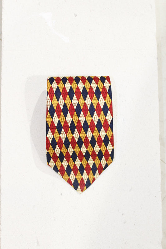 GEOMETRIC SILK TIE