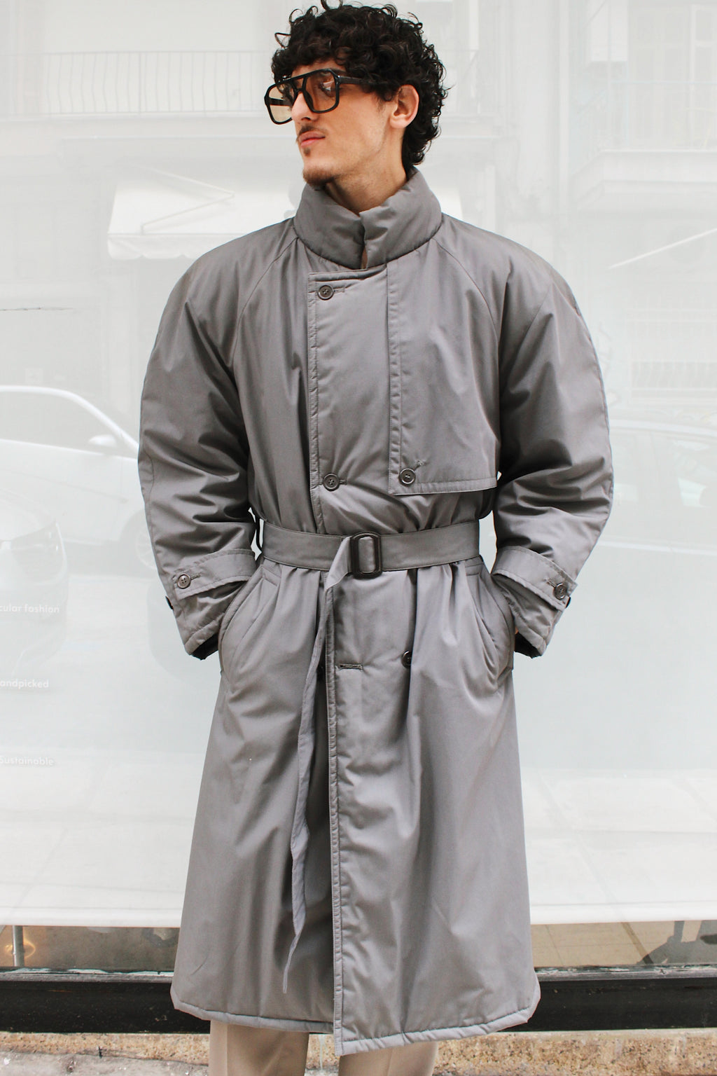Puffer Gray Trench