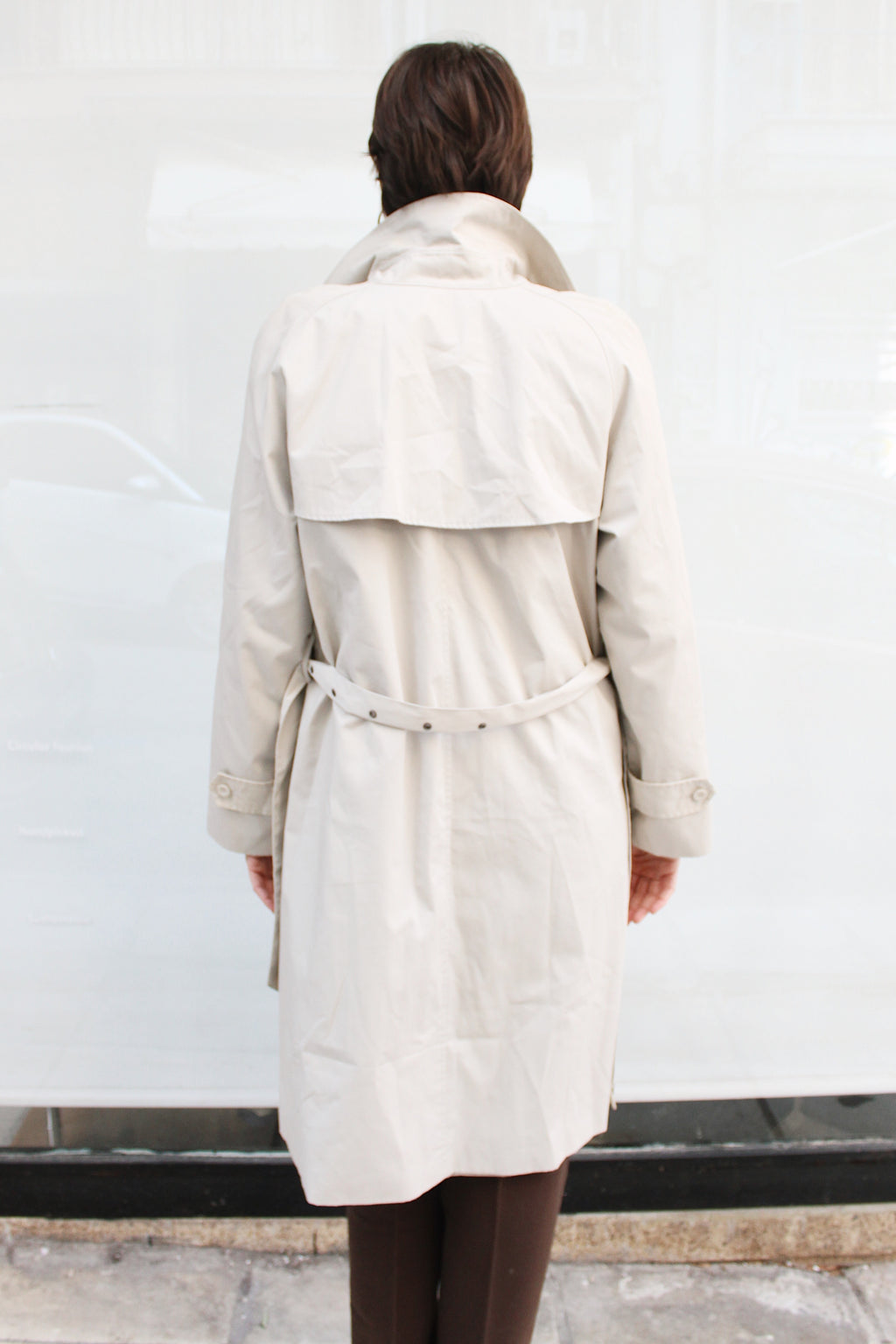 Double Breasted Beige Trench