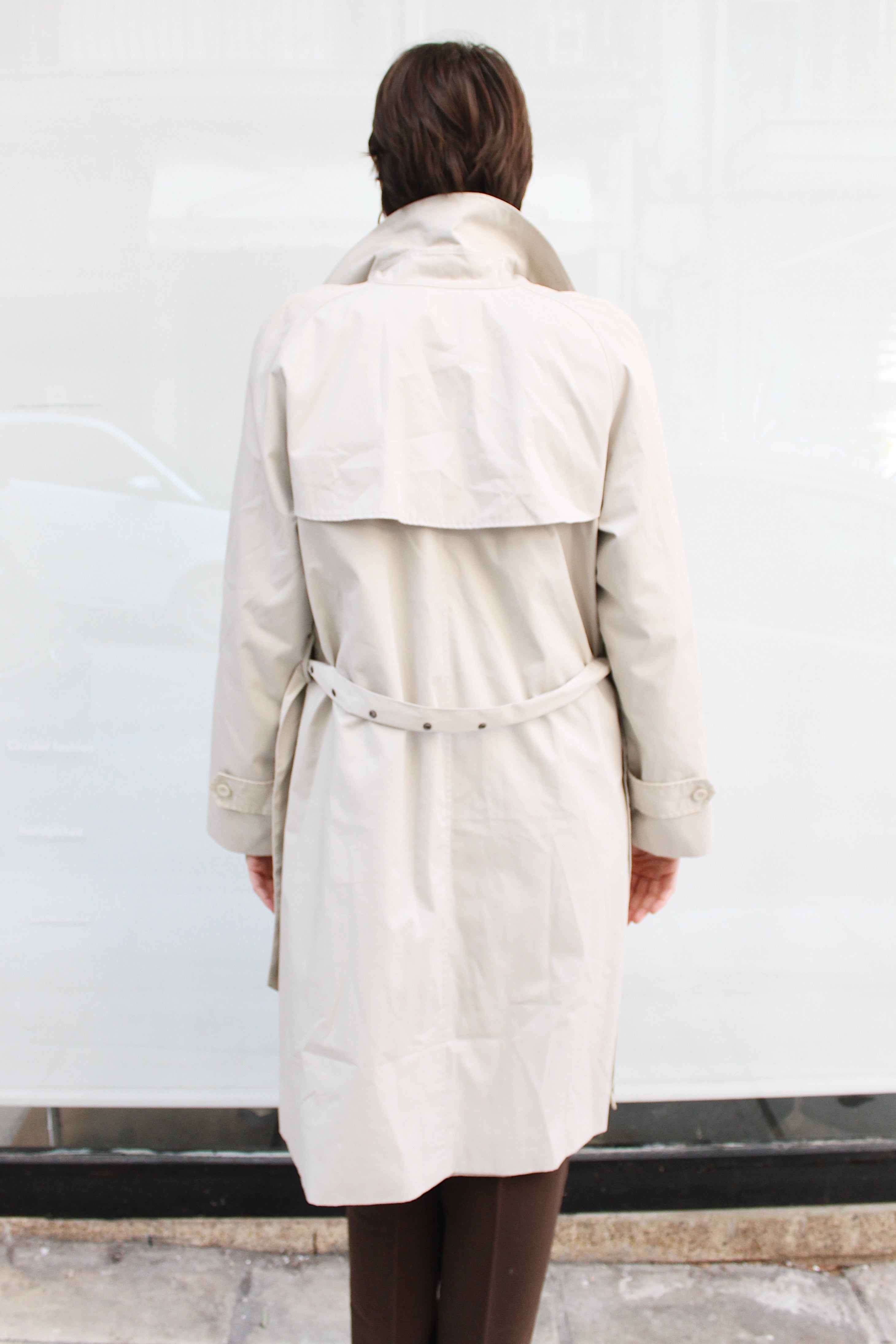 Double Breasted Beige Trench