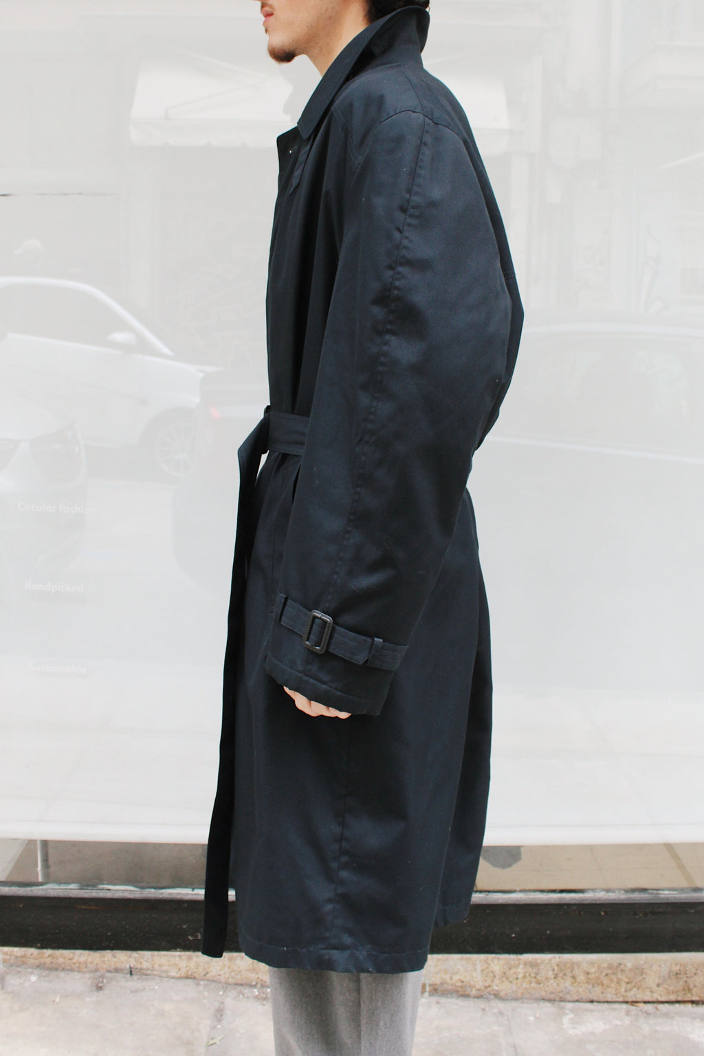 Navy Blue Trench Coat