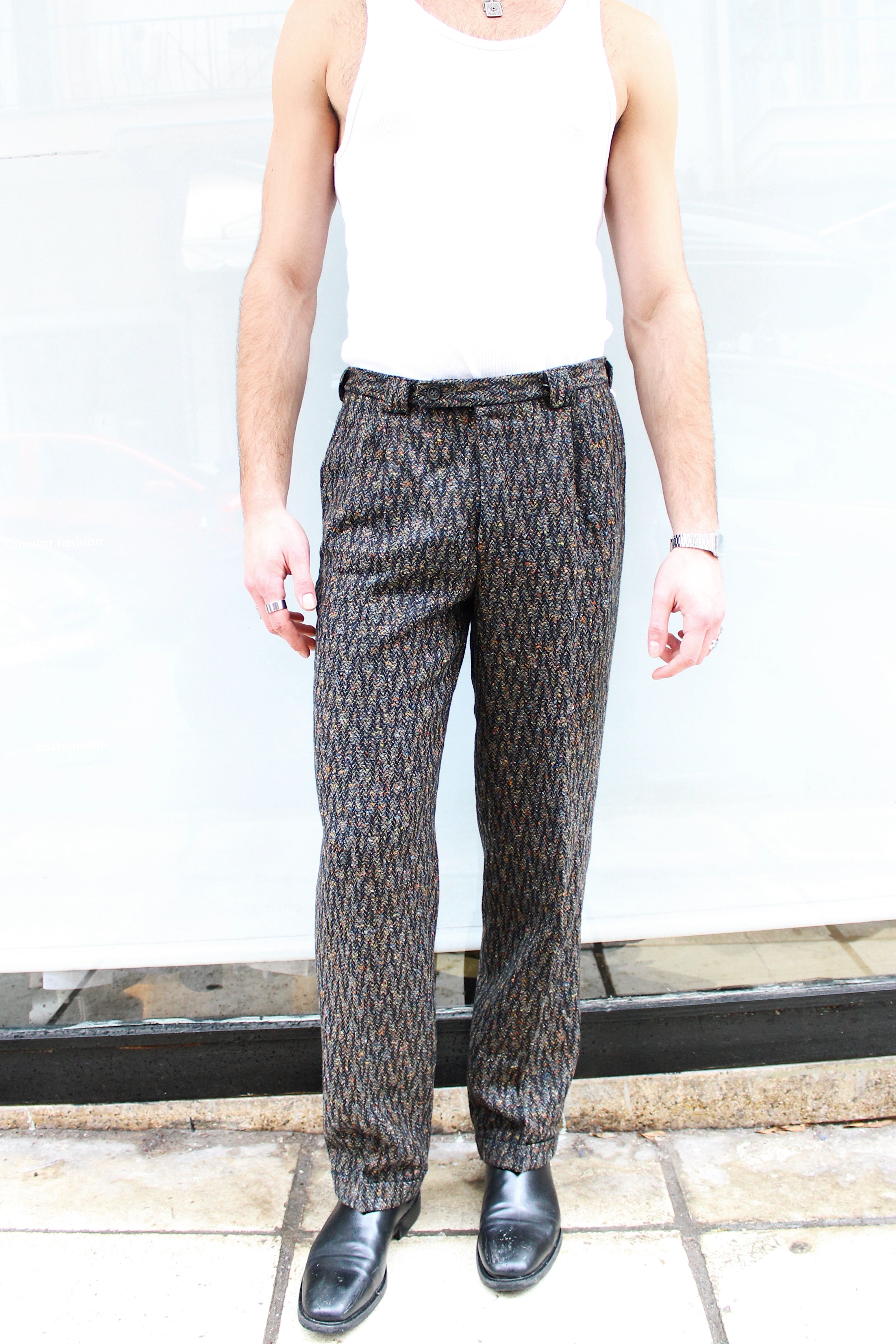 Pleated Wool Pants
