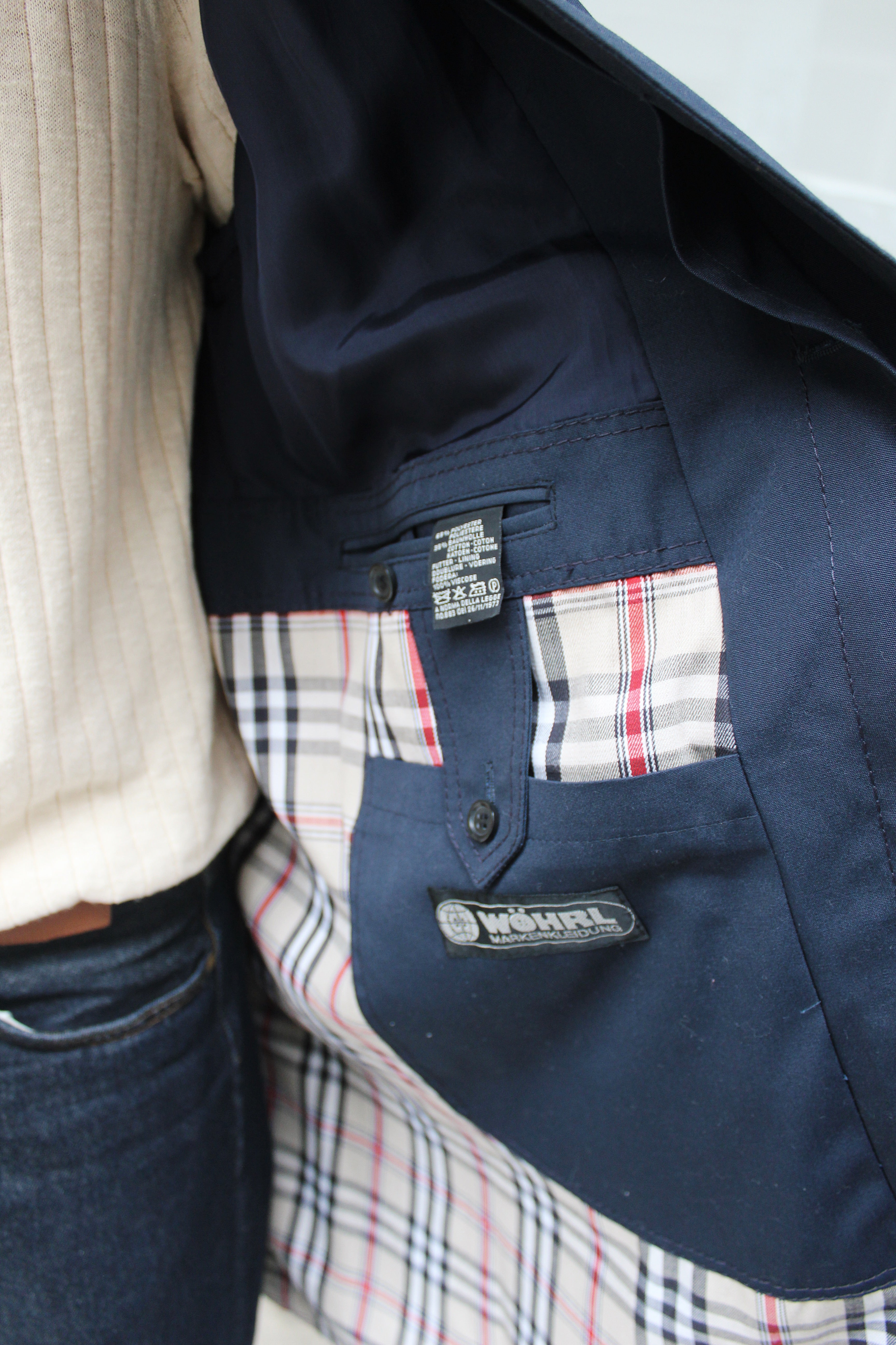 Navy Blue Trench Coat