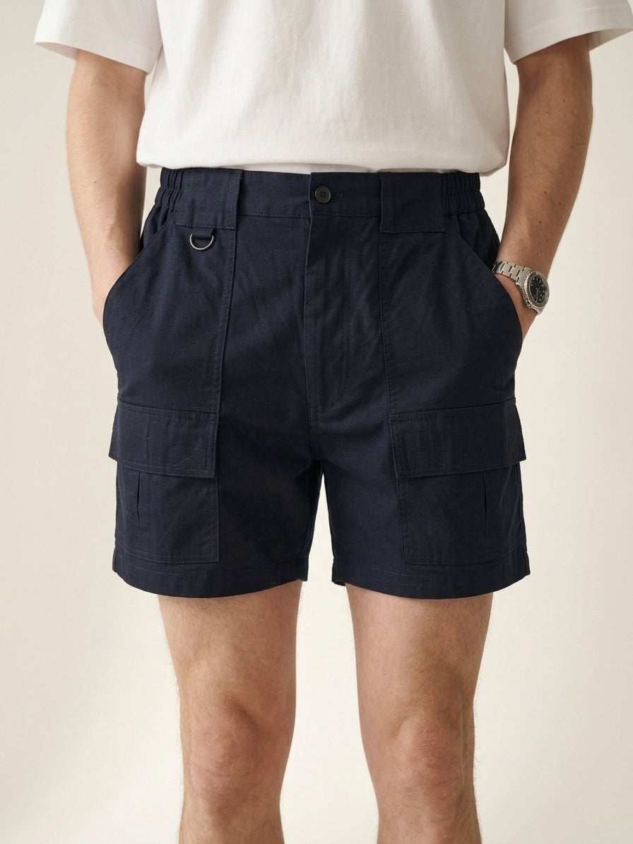 Cargo Pleated Shorts