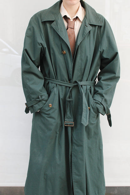 Green Double Breasted Trench
