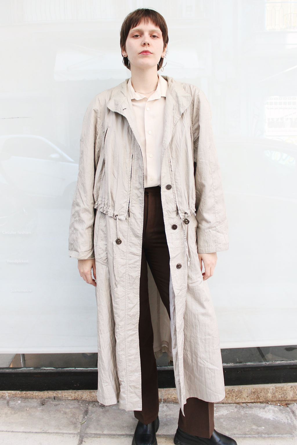 Light Beige Trench Coat