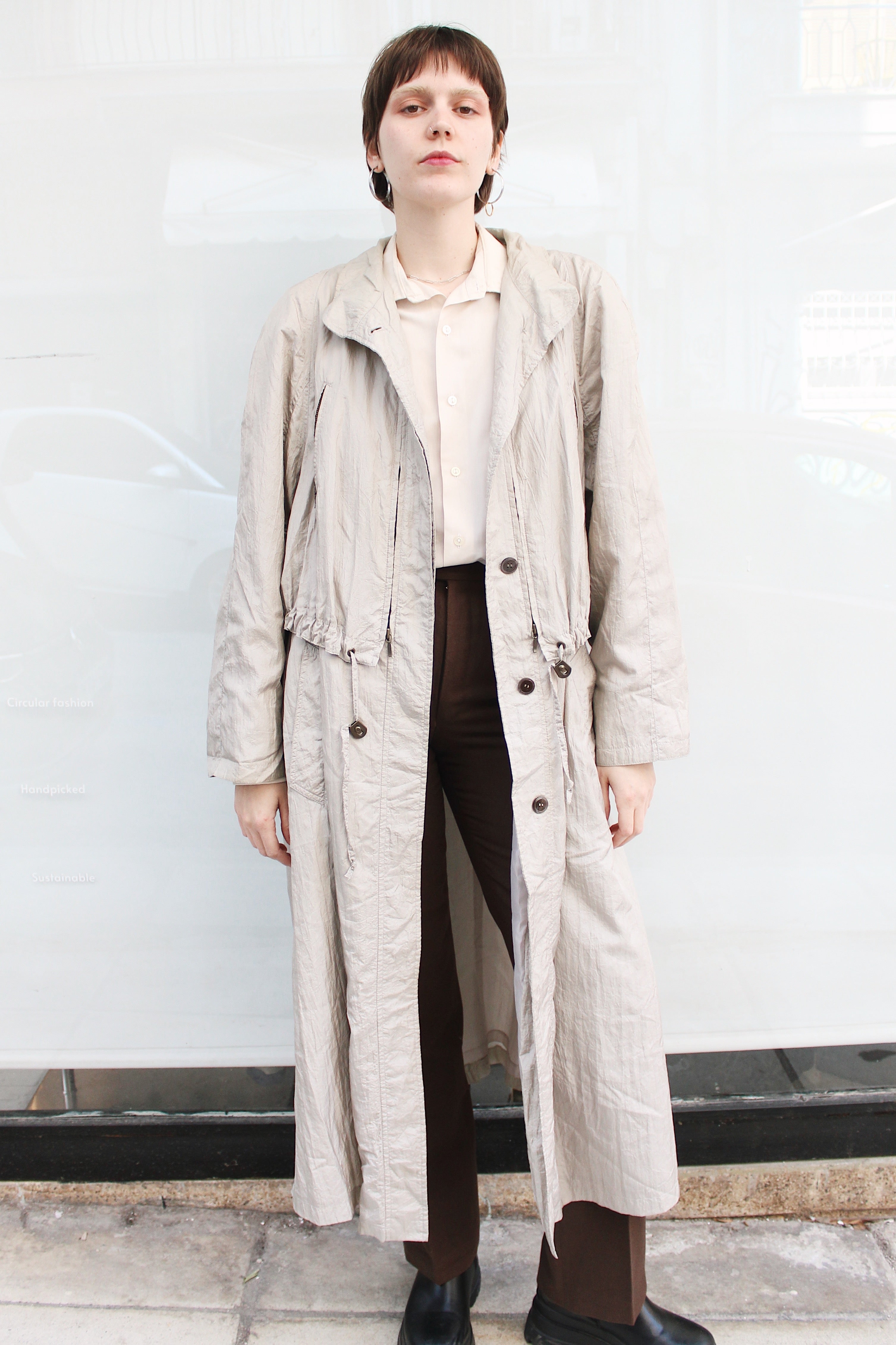 Light Beige Trench Coat