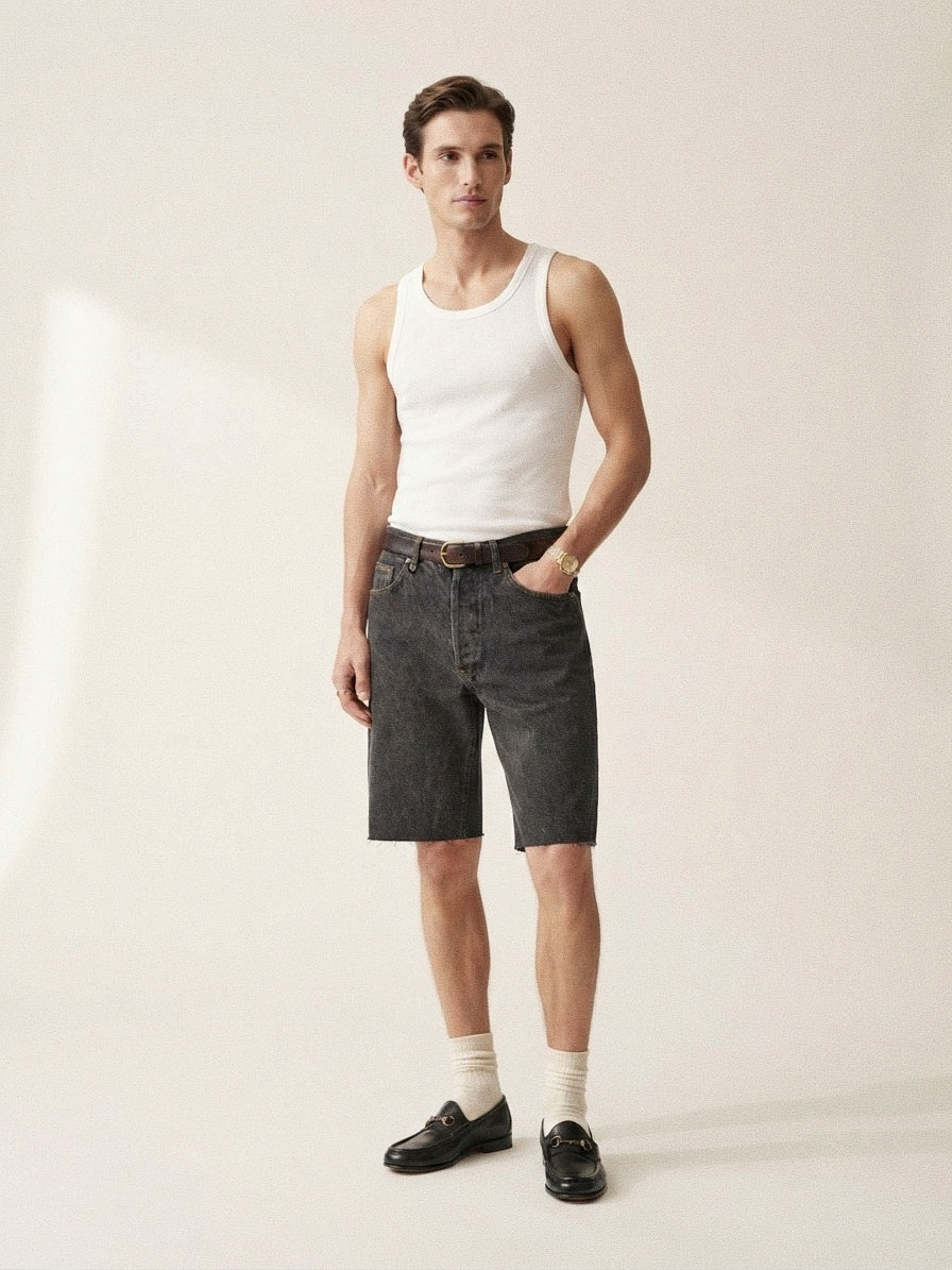 Raw Gray Shorts