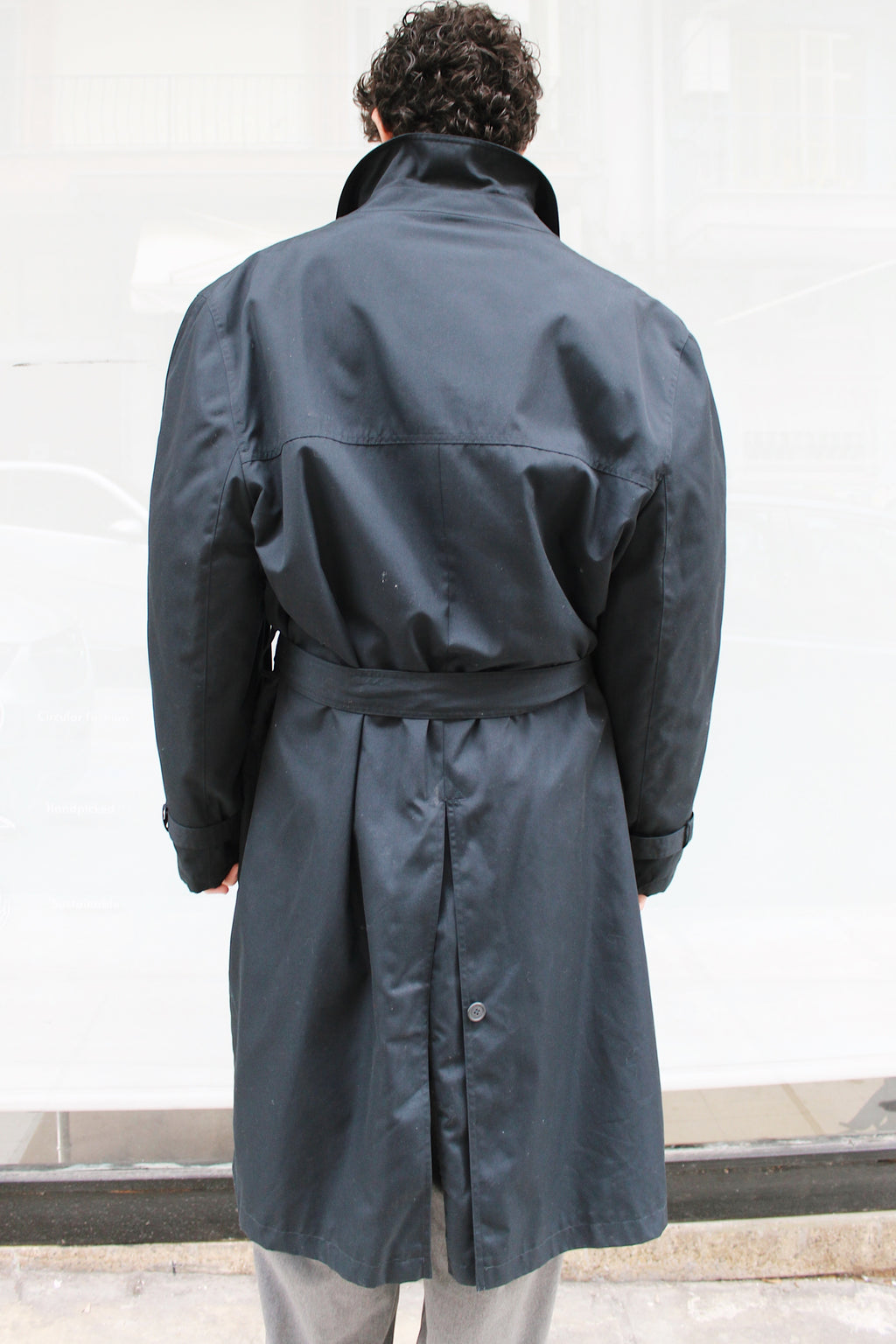 Navy Blue Trench Coat