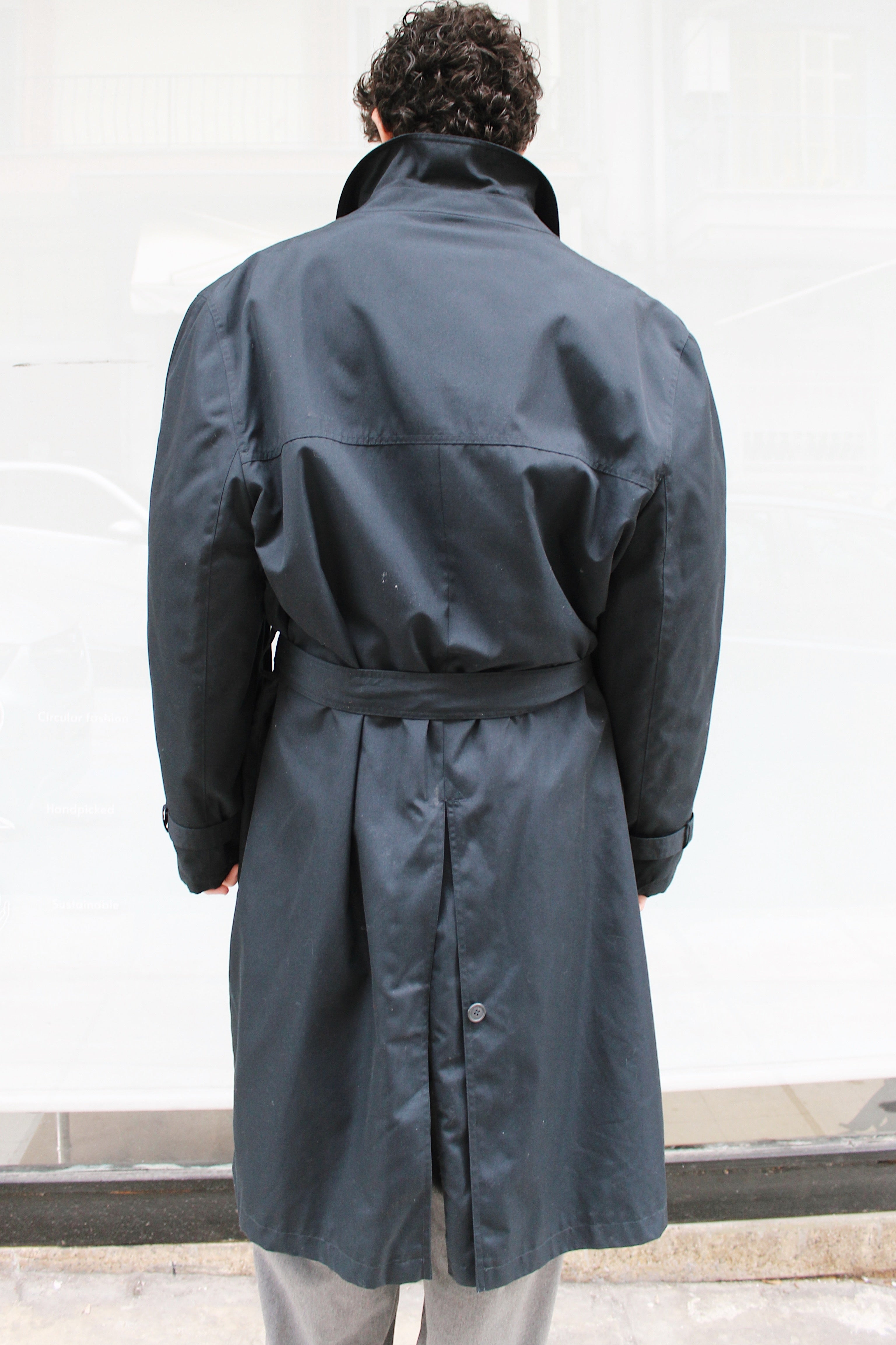 Navy Blue Trench Coat