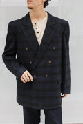 Plaid Double Breasted Blazer