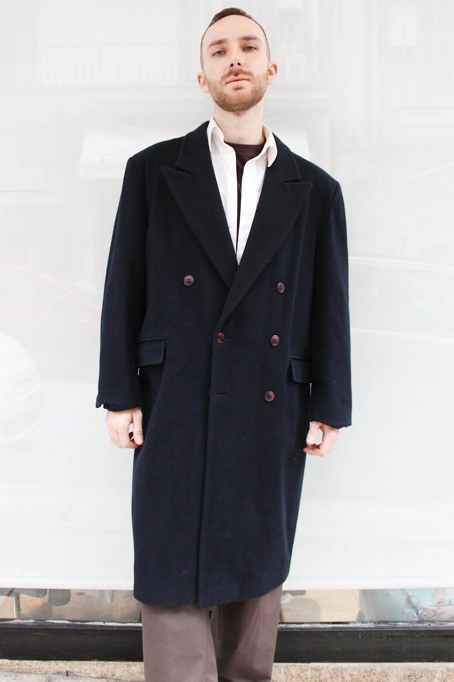 Navy Blue Overcoat