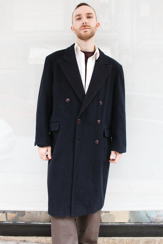 Navy Blue Overcoat