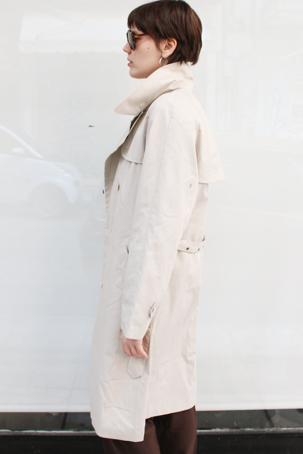Double Breasted Beige Trench