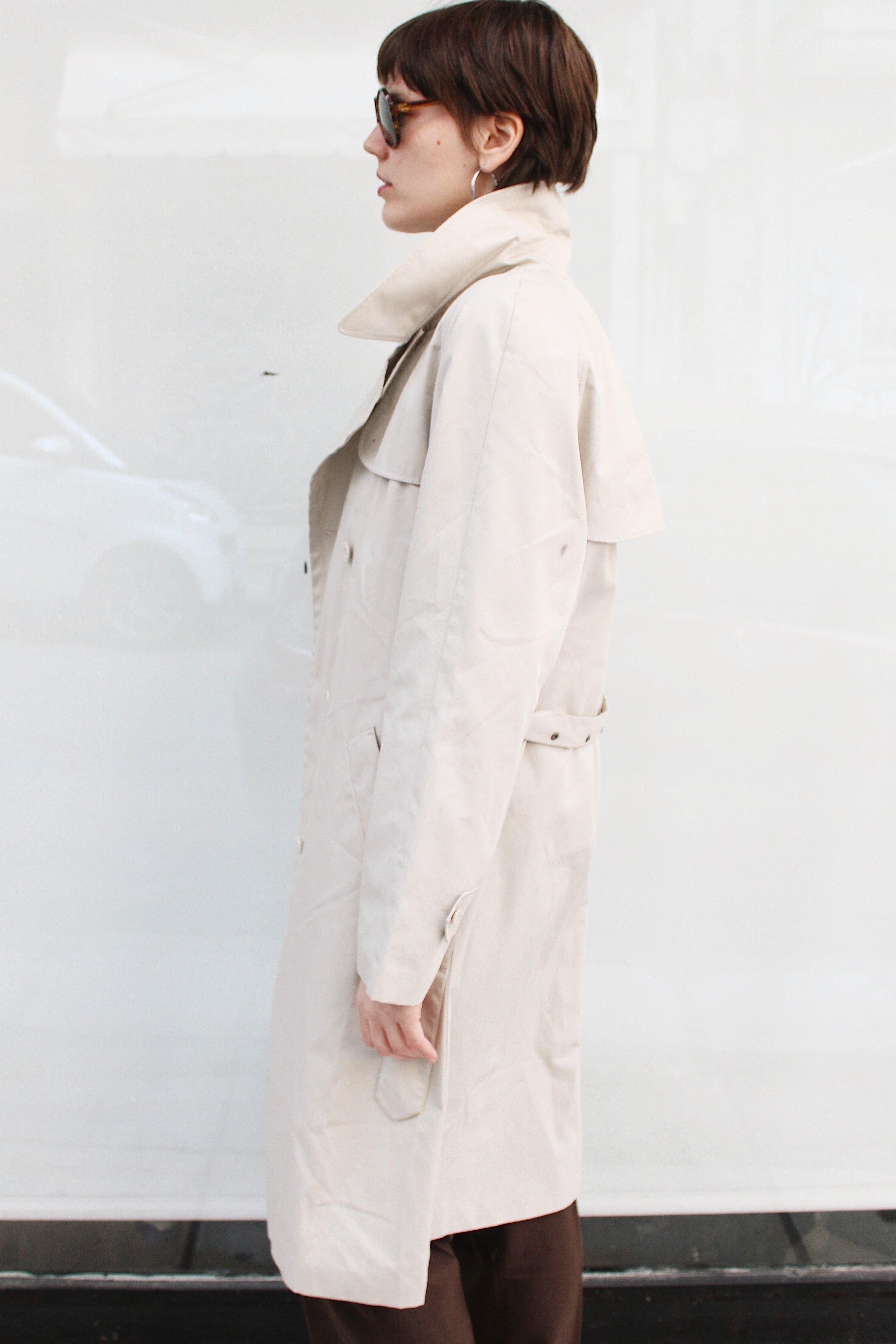 Double Breasted Beige Trench