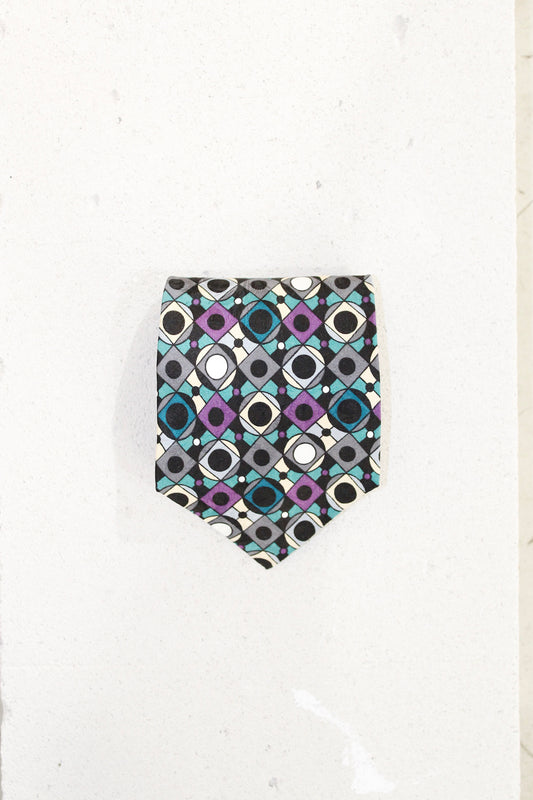 GEOMETRIC SILK TIE