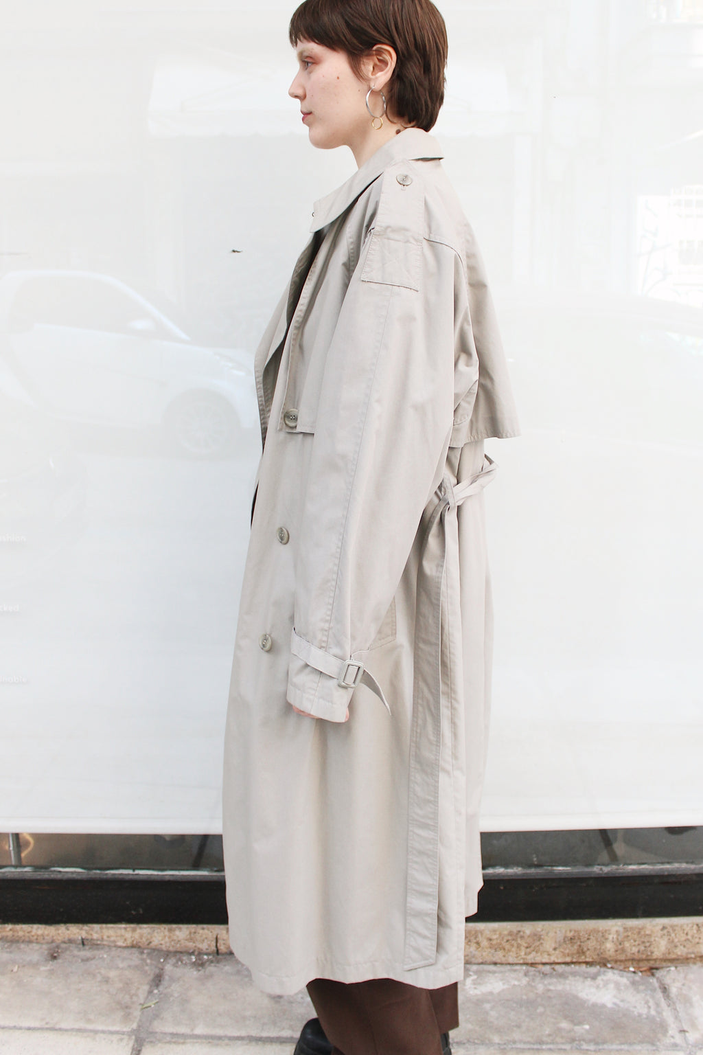 Dark Beige Trench Coat