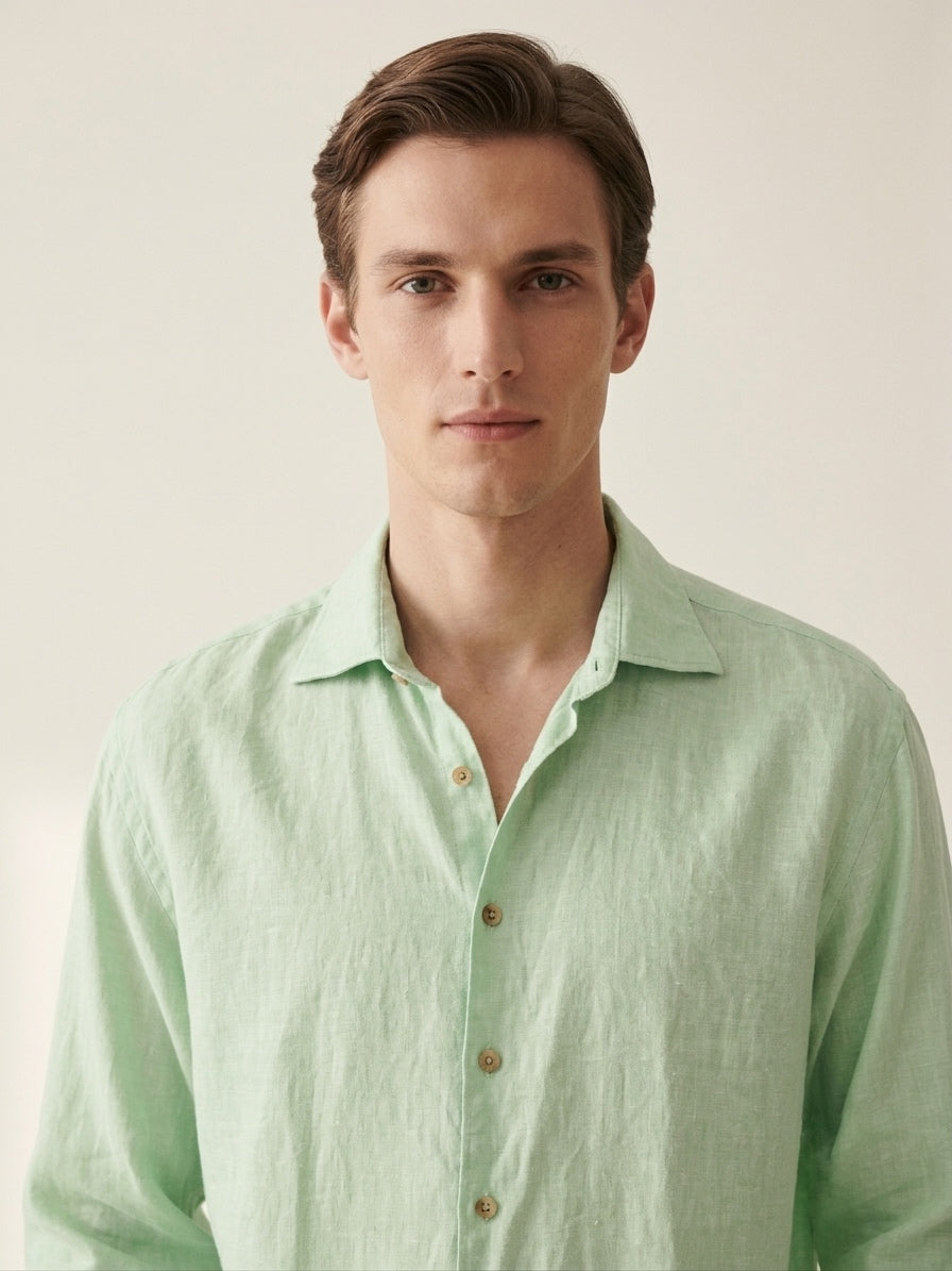Vibrant Green Linen