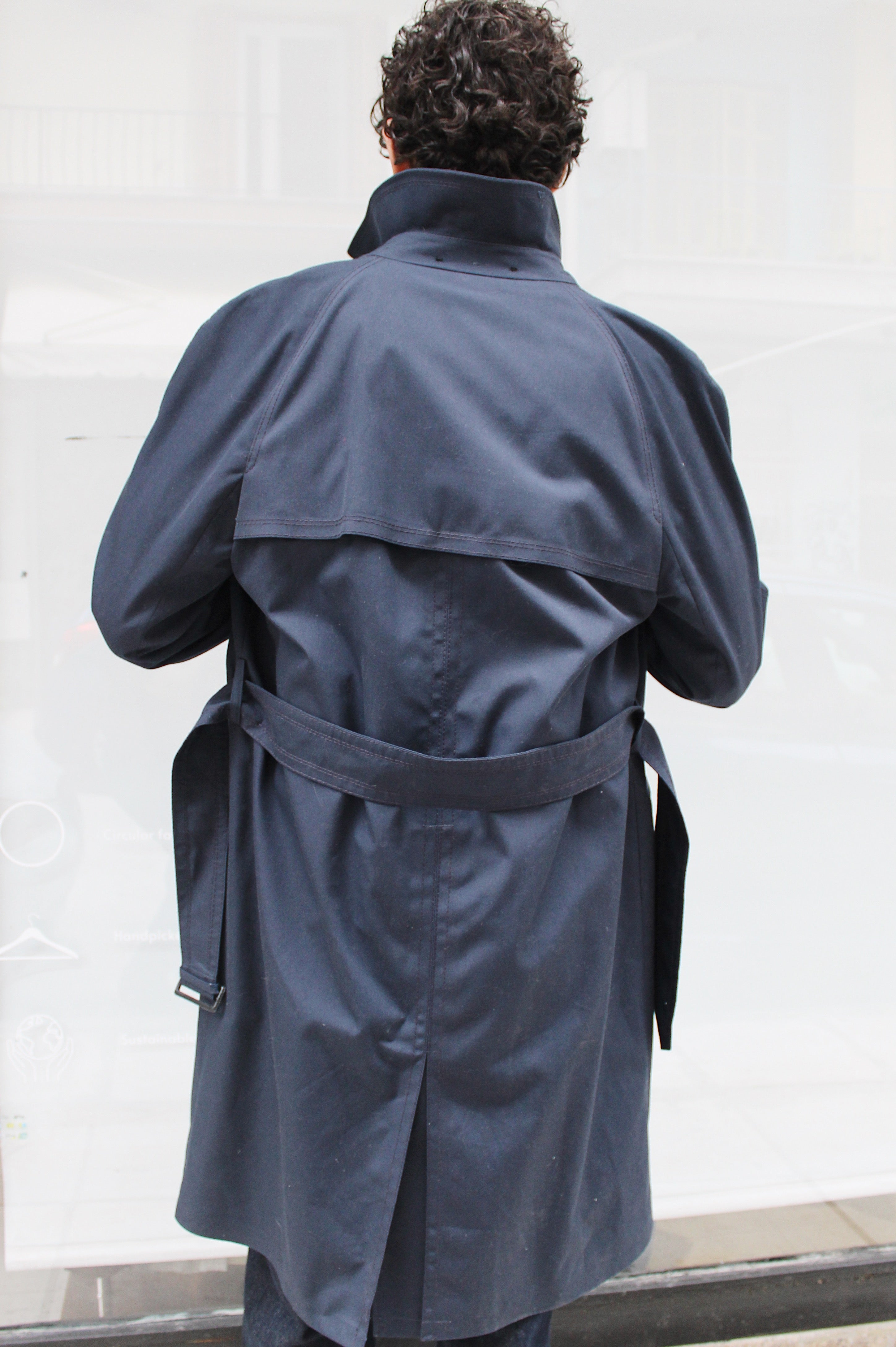 Navy Blue Trench Coat