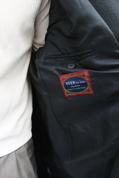 Gray Double Breasted Overcoat