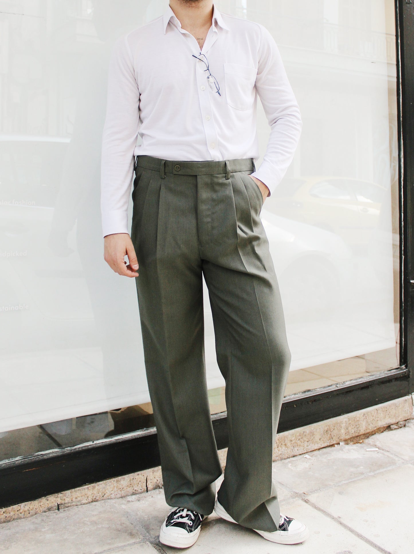 OLIVE OFFICE PANTS