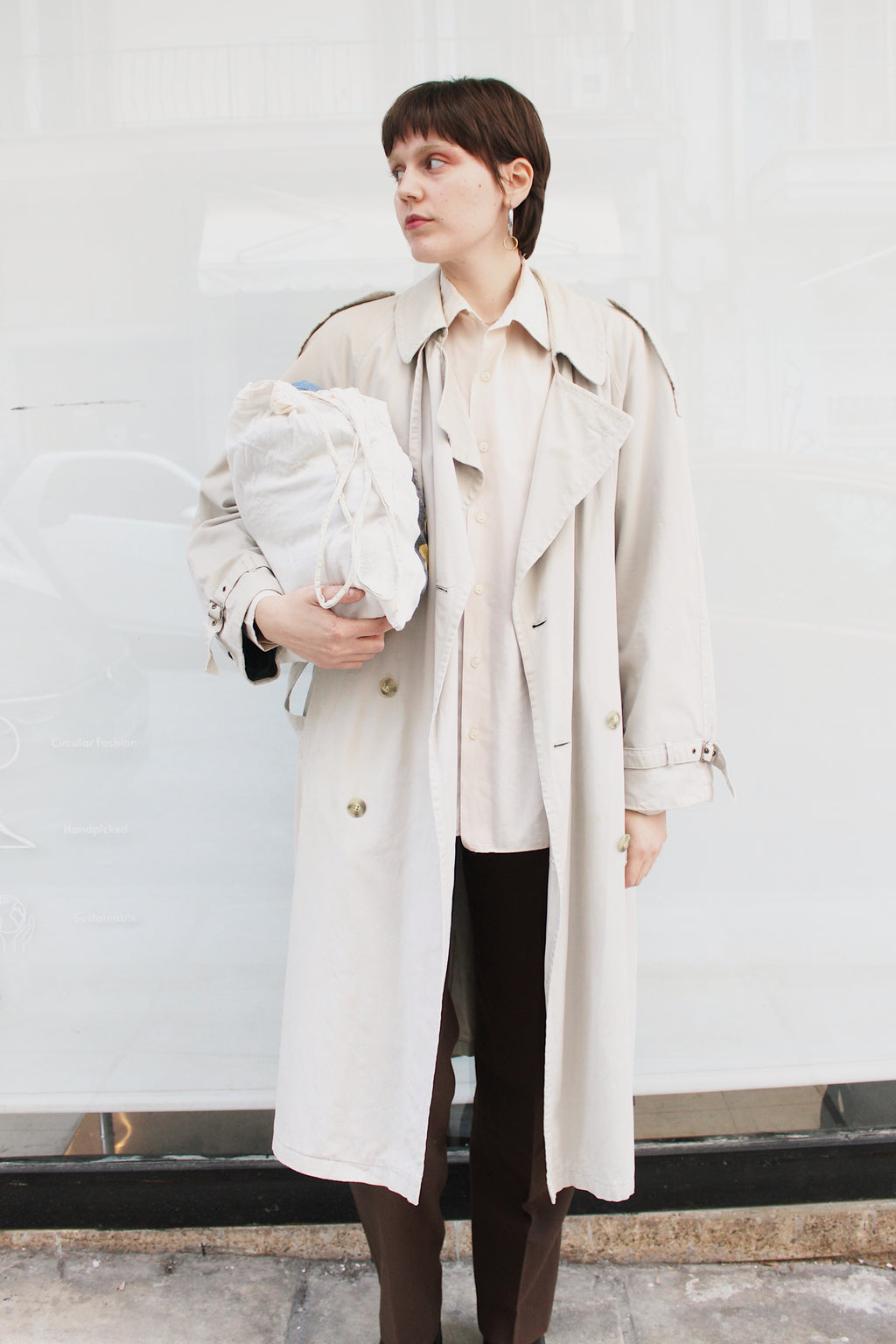 Light Beige Trench Coat