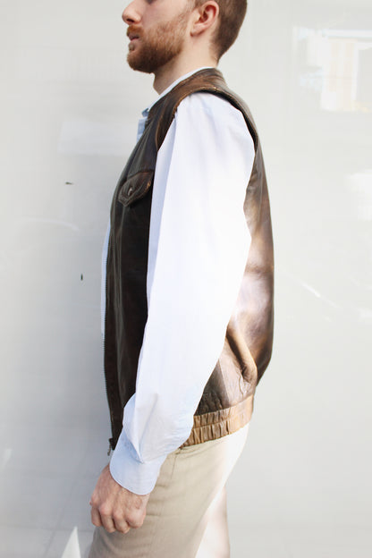Leather Brown Vest