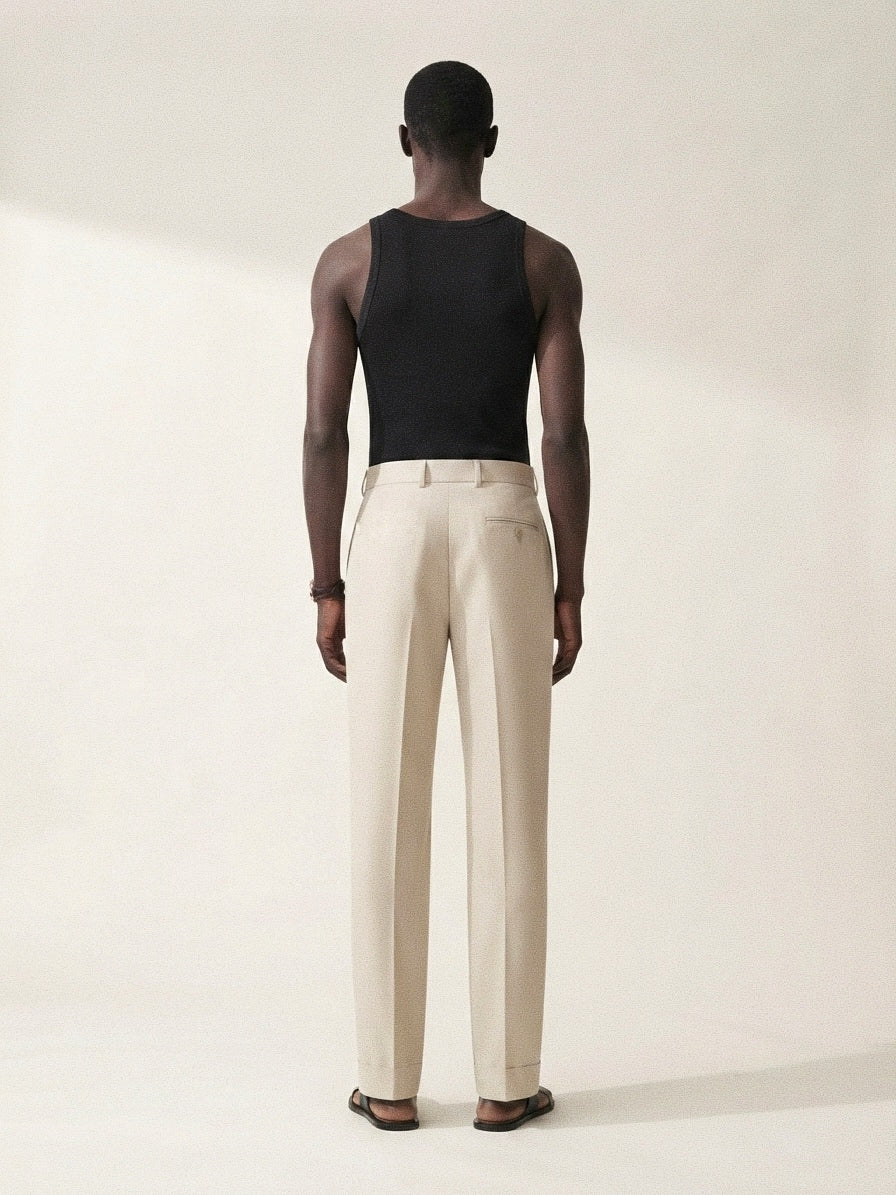 Sand Cream Pleated