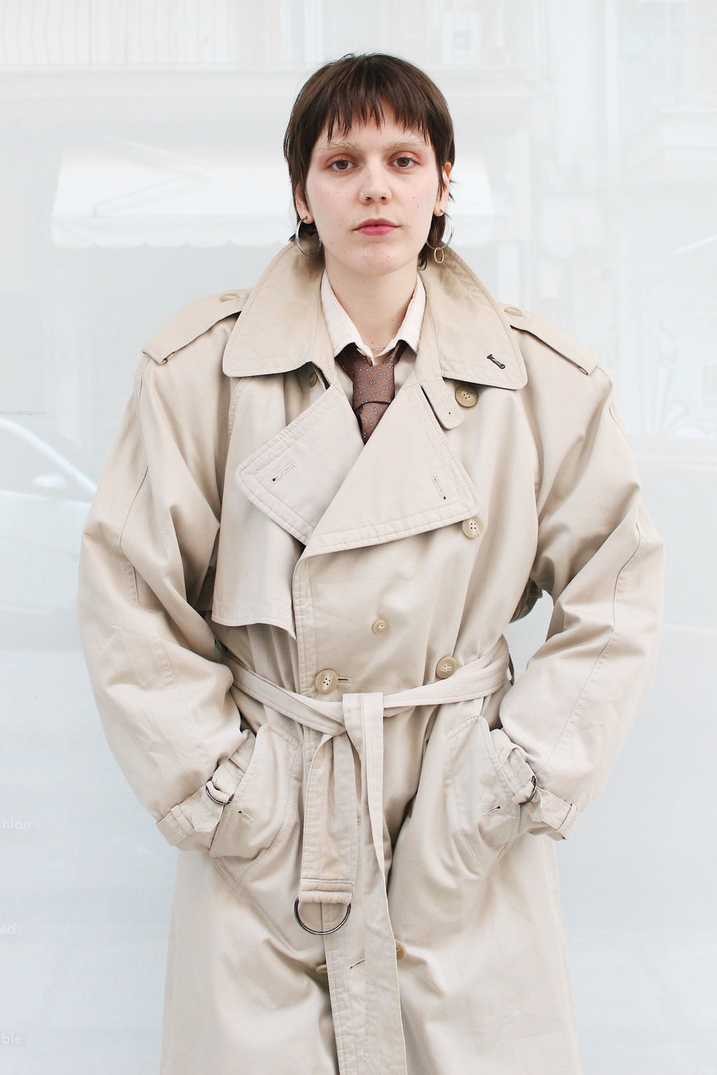 Light Beige Trench Coat